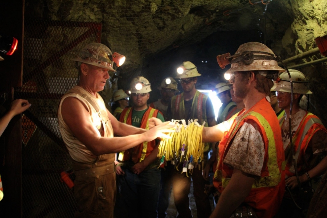 Workers in a mine