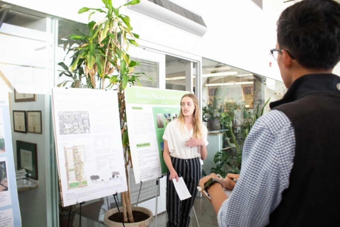 Woman giving a presentation