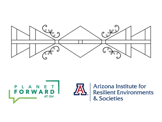 Logos for The Indigenous Correspondents Program, Planet Forward and Arizona Institute for Resilient Environments and Societies