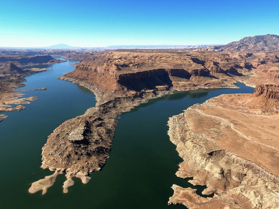 An aerial view of the Colorado River