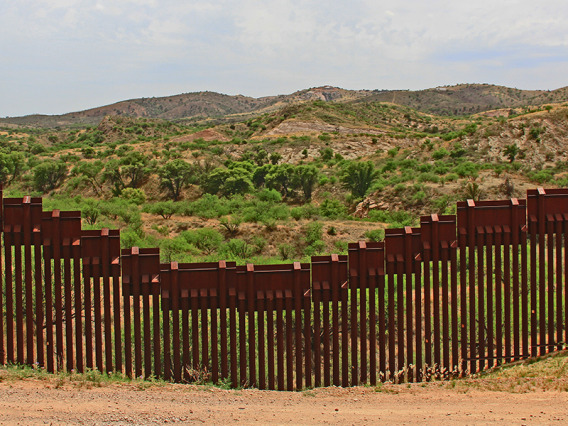 A view of the Arizona-Mexico border
