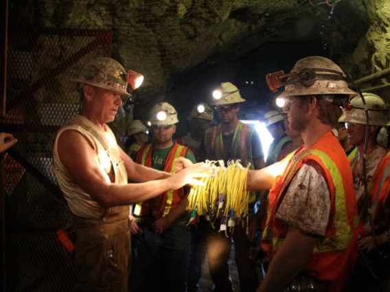 Workers in a mine