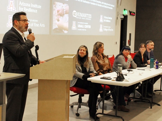 Michael Mulcahy and the panel at Making Arizona