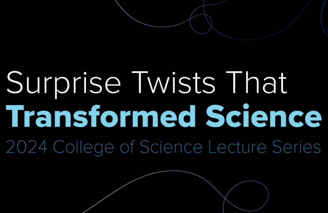 "Surprise Twists That Transformed Science" on black background