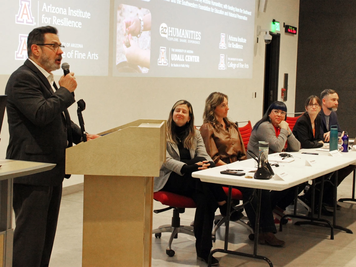 Michael Mulcahy and the panel at Making Arizona