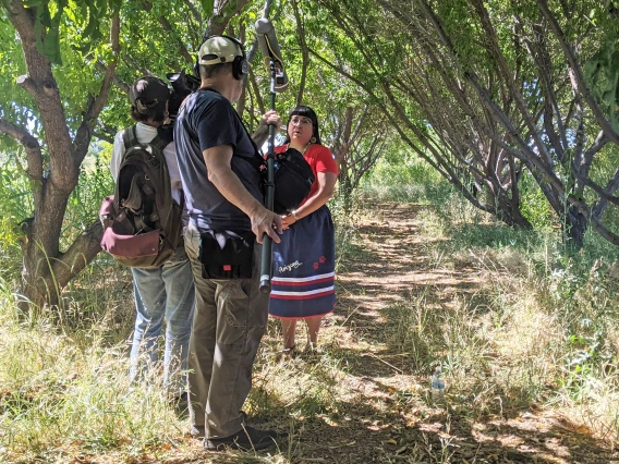film crew with Jacelle Ramon-Sauberan