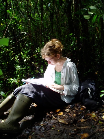 Stacey Tecot in the field